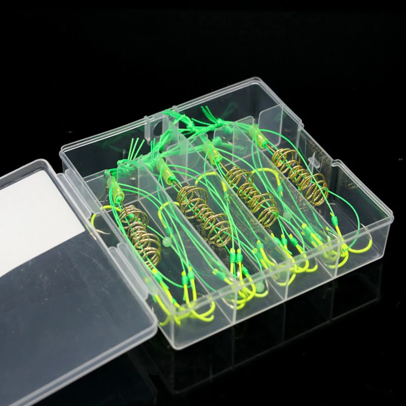 4 Uds. Anzuelo de pesca de explosión, señuelo de resorte fluorescente, anzuelos de caña de lanzamiento, cebos de tambor de cintura, jaula, aparejos de pesca 6-13 - imagen 2