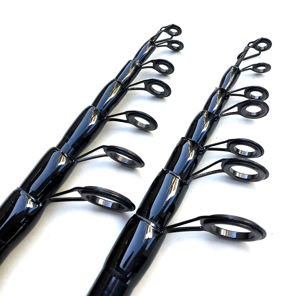 GHOTDA-caña de pescar telescópica corta, aparejos de pesca de fibra de carbono, 1,6/1,8/2,1/2,4 M, Blanco/negro - imagen 5