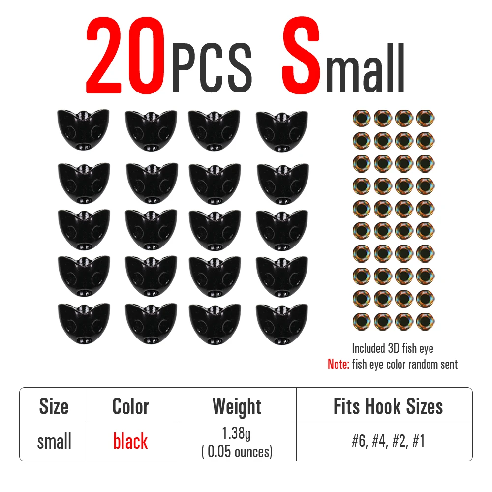20pcs Small Black