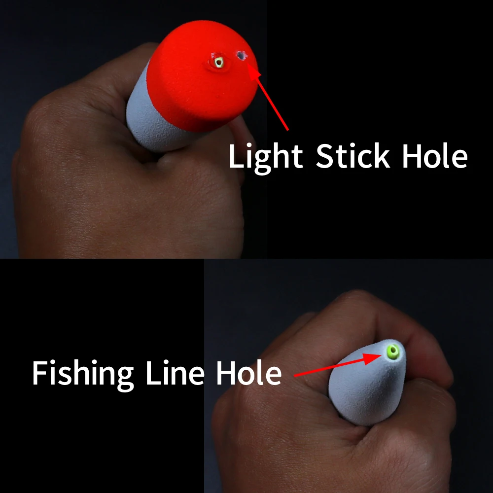 12 Uds pesca en agua salada espuma EVA flotadores Bobber en línea bagre Pike cebo vivo flotador accesorios de plataforma 15g 20g 30g flotabilidad opcional - imagen 4