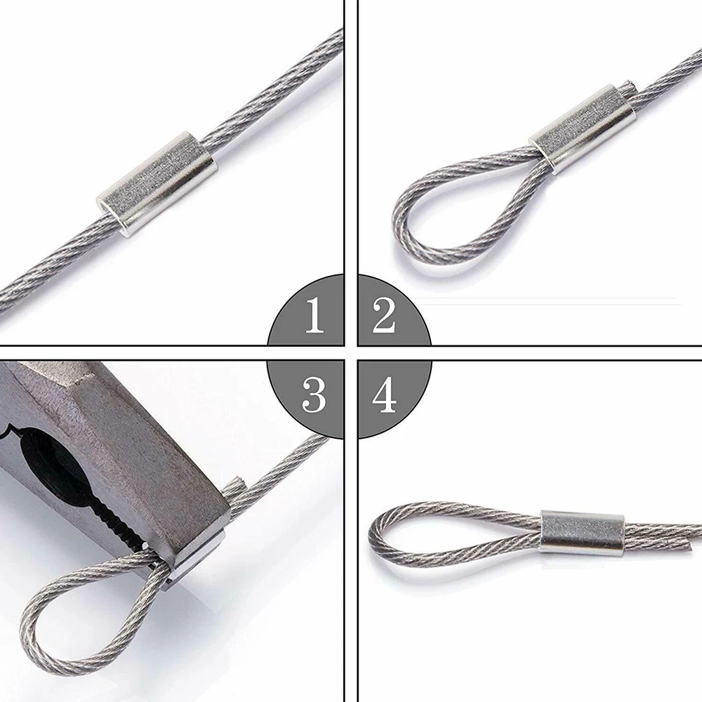 Shaddock-Tubo de pesca de aluminio ovalado, manguitos de engarce, conector, accesorios de línea de pesca, blanco, 600 unids/caja - imagen 5