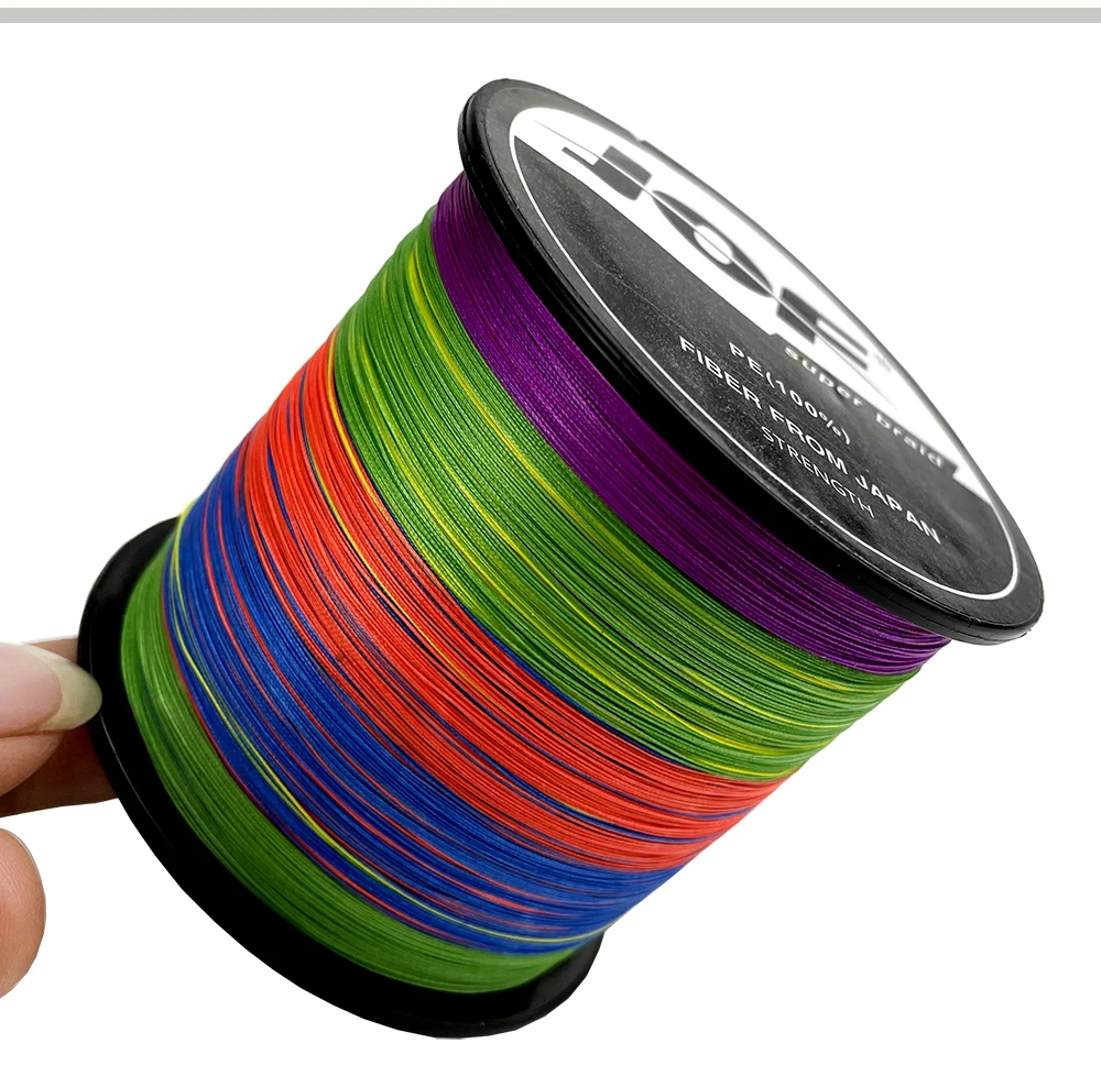 Campo colorido de la línea de pesca trenzada para necesidades versátiles