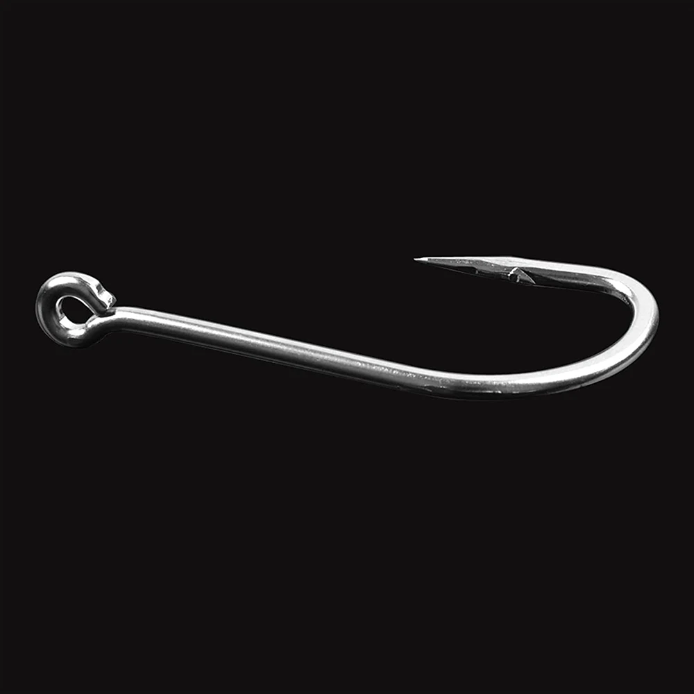 Kit de anzuelos de pesca de acero inoxidable, anzuelos de caña larga forjados para agua salada, Extra fuertes, 50/70 piezas, 1/0-10/0 - imagen 5