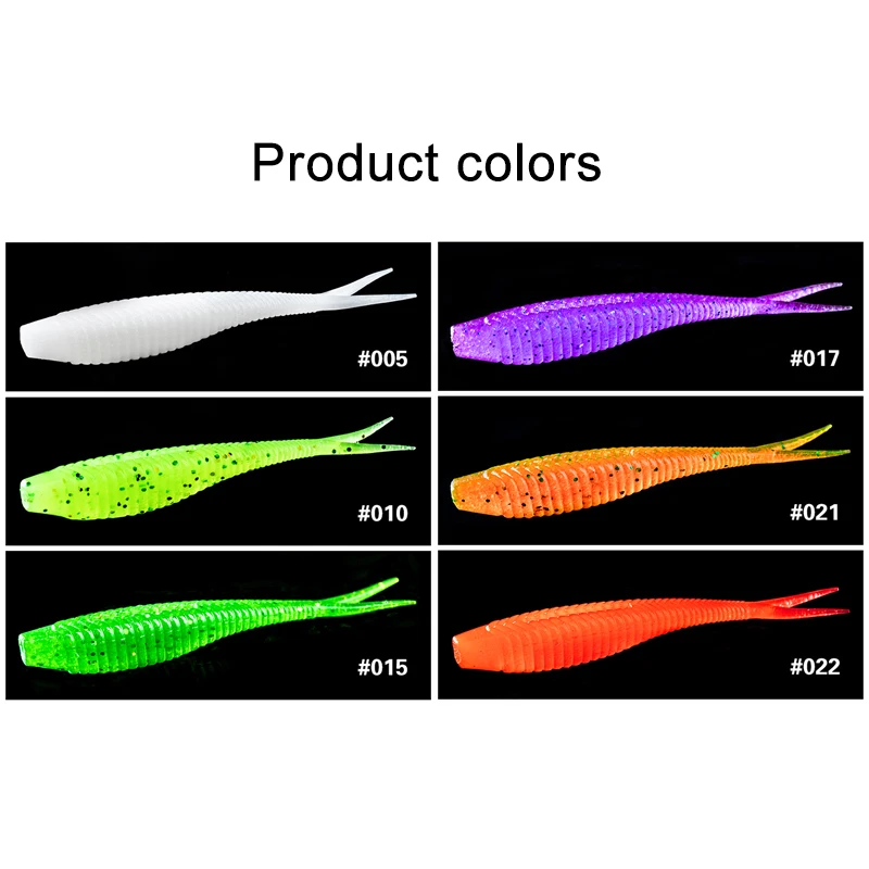 WATER SNIPER señuelos de silicona de 65mm y 81mm, cebo Artificial Wobbler, cola de horquilla, señuelo de pescado suave, accesorios de pesca de Lucio - imagen 3