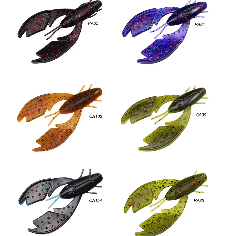 KESFISHING-Señuelos de Pesca perfumados, sales Chunk Craw, 3 ", 5,4g, para lubina, Lucio, Leurre Souple Isca, cebos artificiales suaves