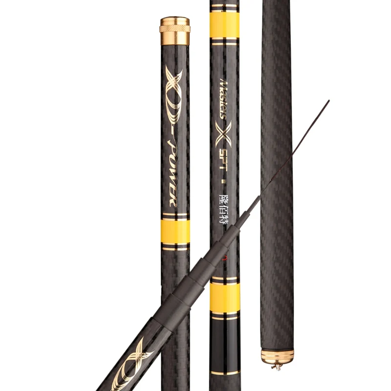 Caña de pescar de alto carbono, súper ligera, dura, 3,6 m, 4,5 m, 5,4 m, 6,3 m, 7,2 m, 8m, cañas de pescar de agua dulce de mano para verano - imagen 5