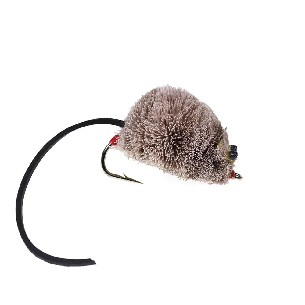 Bimoo-moscas de ratón con gancho protector de malezas, cebo Artificial de rata para Lucio, trucha grande, tamaño 2/0, 2 uds. - imagen 4