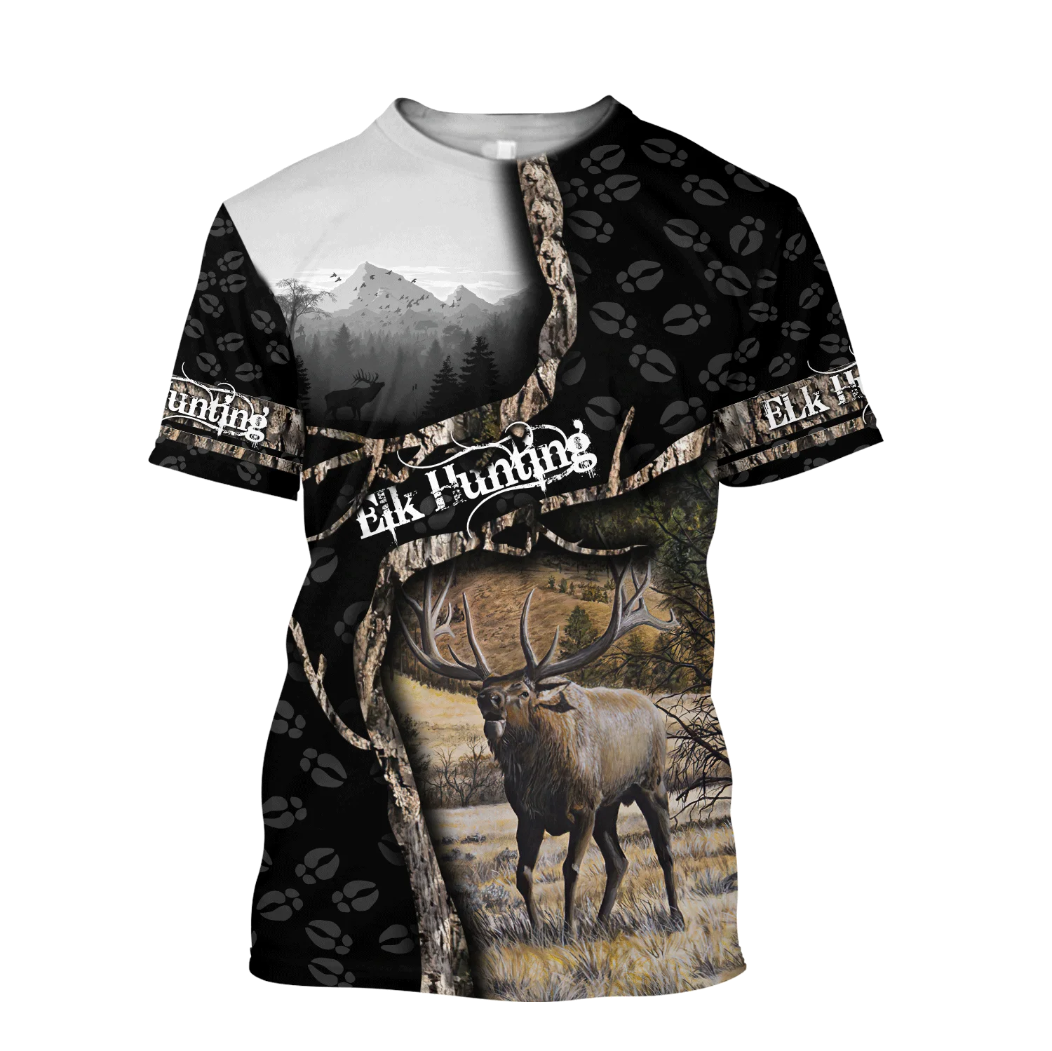 Camiseta Hipster de verano 2025 para hombre, camiseta de manga corta con estampado 3D de caza de alces, camisetas informales Unisex TX0168 - imagen 4