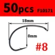 50pcs size 8