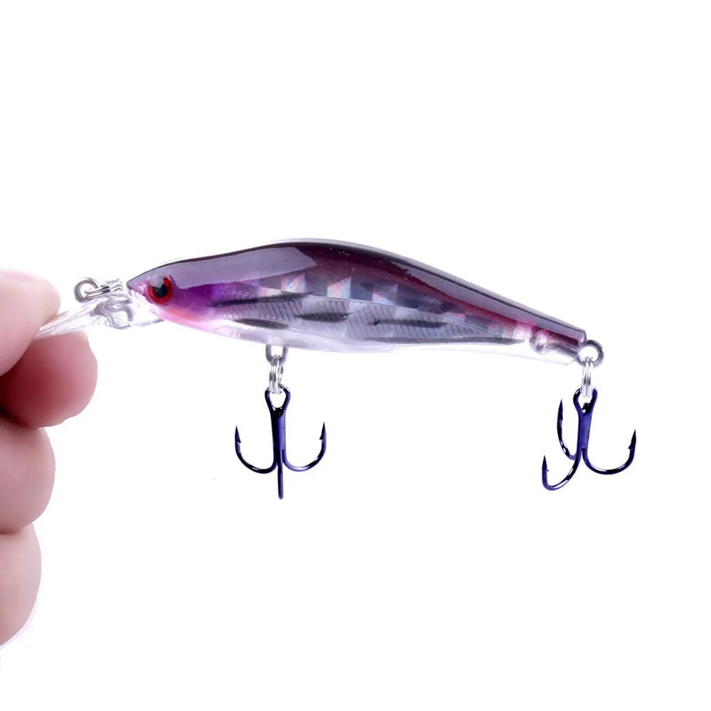 Señuelos de Pesca Minnow de 80mm y 6,3g, aparejos de pesca Wobbler, 8 colores disponibles, cebos duros biónicos de buena calidad, anzuelos triples, 1 unidad - imagen 5