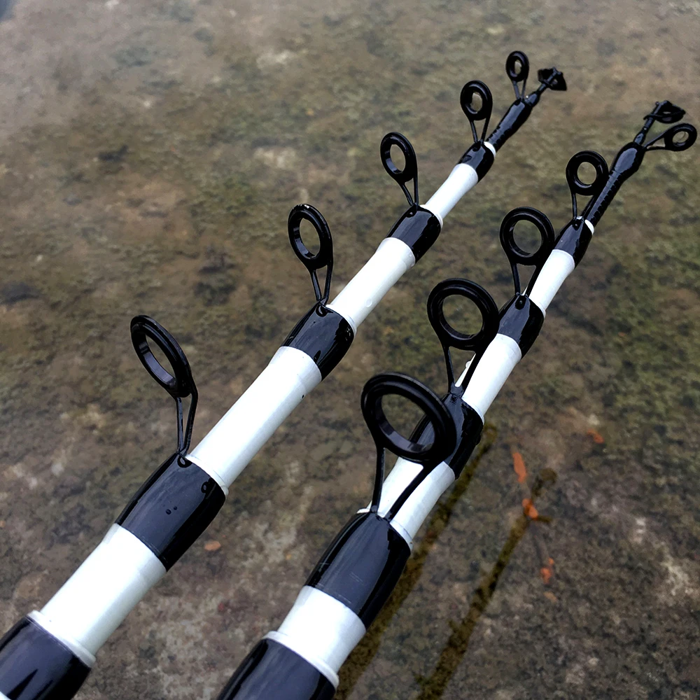 LUER-caña giratoria multifunción de carbono para pescar, caña telescópica de viaje, aparejos de pesca ultracortos, 1,6 m-2,4 m, novedad - imagen 5