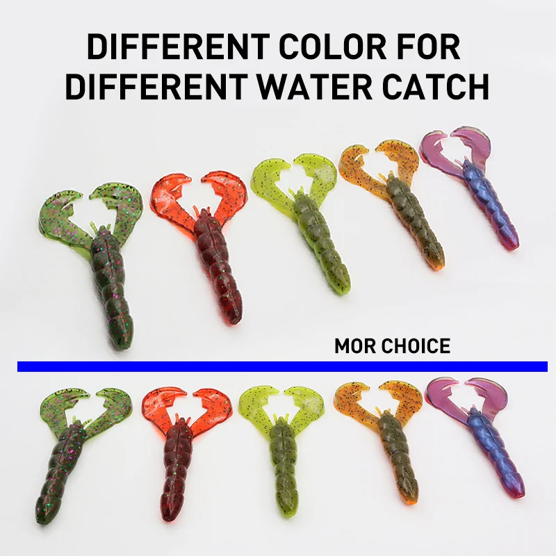 KESFISHING-Cebo Artificial suave Isca Rage Tail Craw, 4 pulgadas, cangrejo sobre orugas, añadir sal, señuelo de Pesca de lubina, aparejos de sales - imagen 5