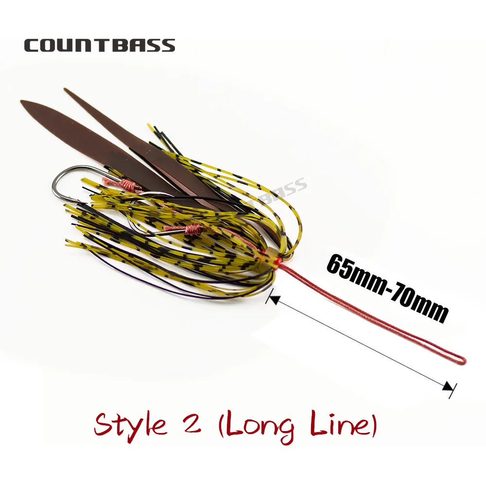 COUNTBASS-falda de goma de silicona para pesca, gancho de asistencia para deslizador, plantilla de Tai Kabura, parte inferior de Madai, calamar, pargo, Jigging, 10 Uds. - imagen 3