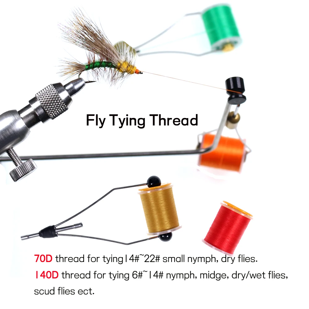 WIFREO hilo de atado de moscas 70D, 20 colores, tamaño 14 ~ 22, Nymph Midge, pequeñas moscas secas, señuelo de pesca con mosca, Material de fabricación, herramienta, aparejos - imagen 5