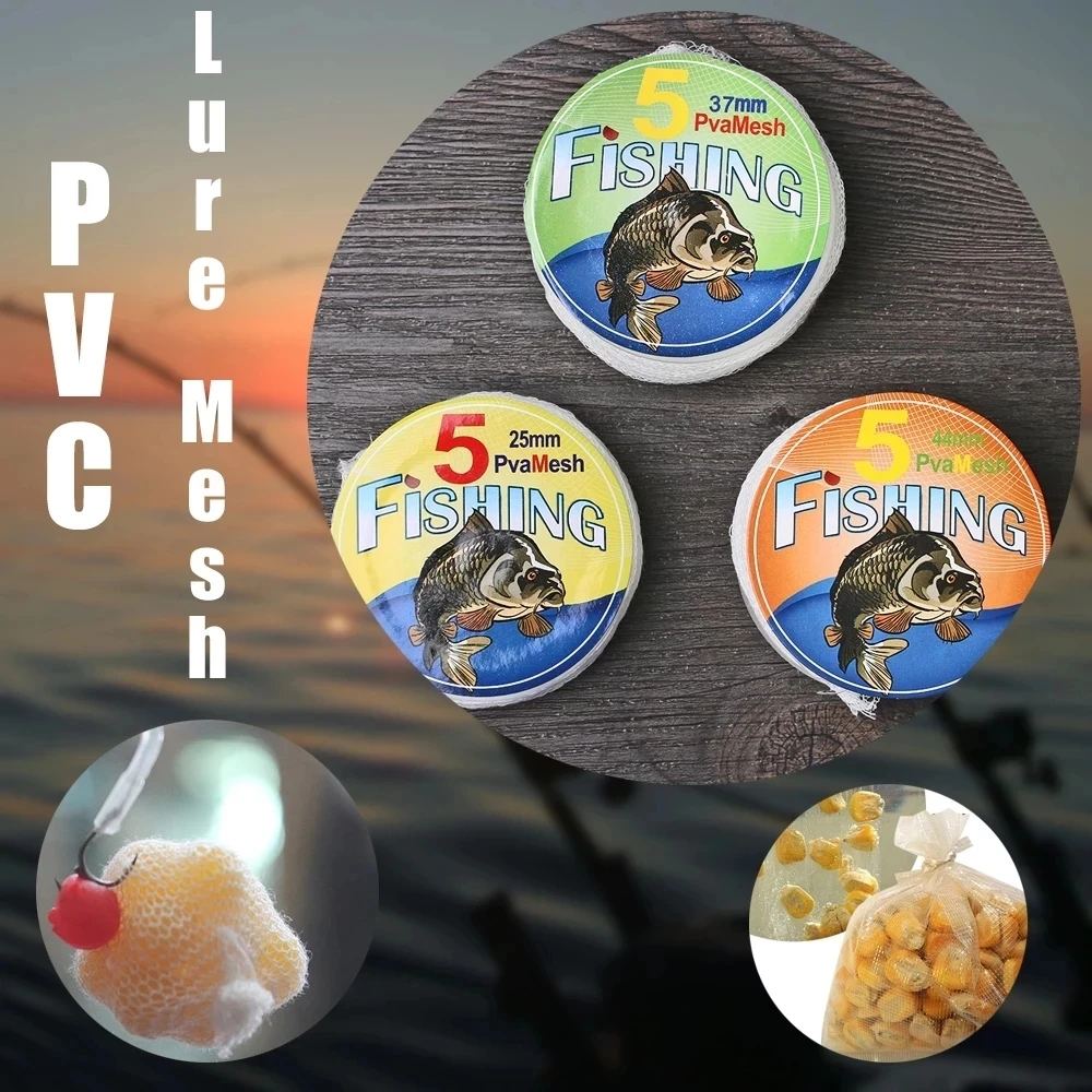 Malla de pesca de 5M PVA Soluble, estrecha red de pesca, malla Soluble en agua, accesorio de recarga blanca, bolsa de cebo, gran oferta - imagen 3