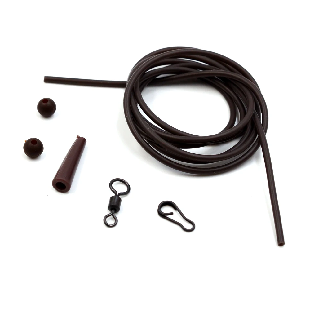 MNFT 5M camuflaje trenzado carpa línea Weed Effect Rigs 25 35 45Lb carpa Hair Rig imita naturaleza Weed Wire pesca aparejos línea - imagen 4