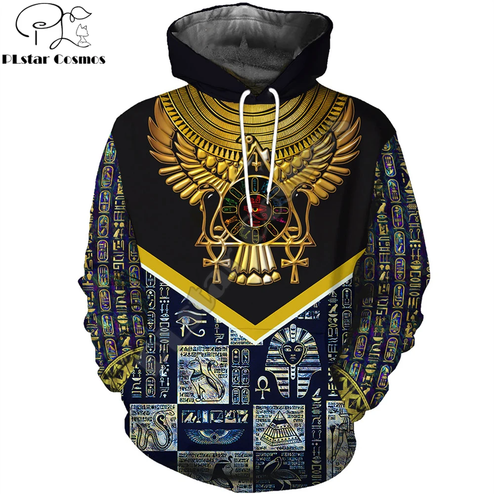 Sudadera con capucha con estampado 3D de Ojo egipcio de Horus para hombre, Sudadera con capucha de moda Harajuku, chaqueta de calle, sudaderas con capucha Unisex de otoño KJ677 - imagen 4