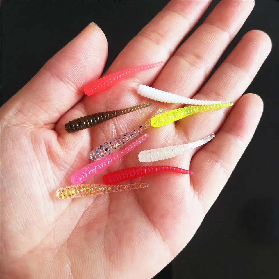 Swolfy-señuelo de pesca suave flotante, gusano Grub, 35mm, 100g, Jig Worm, Wobblers, Swimbait UL, señuelo de pesca de trucha, 0,3 Uds. - imagen 4