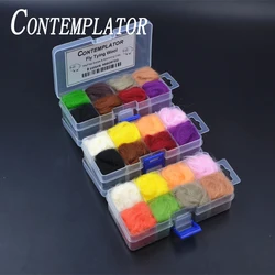 CONTEMPLATOR, 8 colores, en caja, atado de moscas, doblaje de lana, piel, patrón de cangrejo para natación y cuerpos Mayflies, materiales de pesca con mosca de lana versátiles