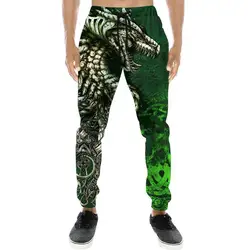 Pantalones de pesca estampado 3D dragón lobo rojo azul
