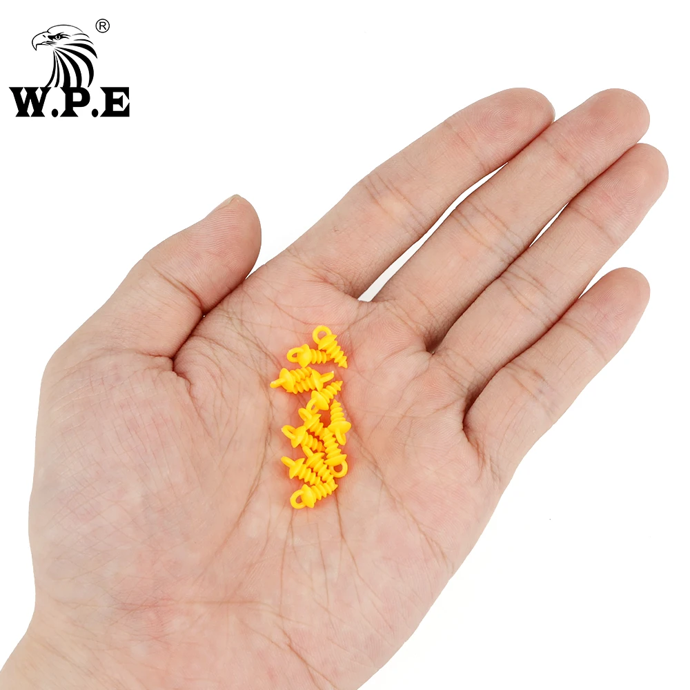 W.P.E-accesorios de pesca de carpa de 12 piezas, tornillo emergente, tope de bola de espuma, tornillo de cebo de pesca de carpa, Terminal de aparejos de pesca - imagen 5