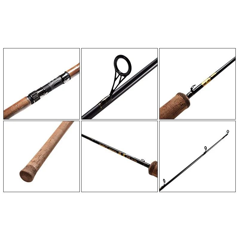 Daijia-caña de pescar de carbono de grafito de alto módulo, accesorio giratorio de 3 secciones, 2,1 m, 2,4 m, 2,7 m, 3m, para lubina de agua salada, 30Ton / IM7 - imagen 5