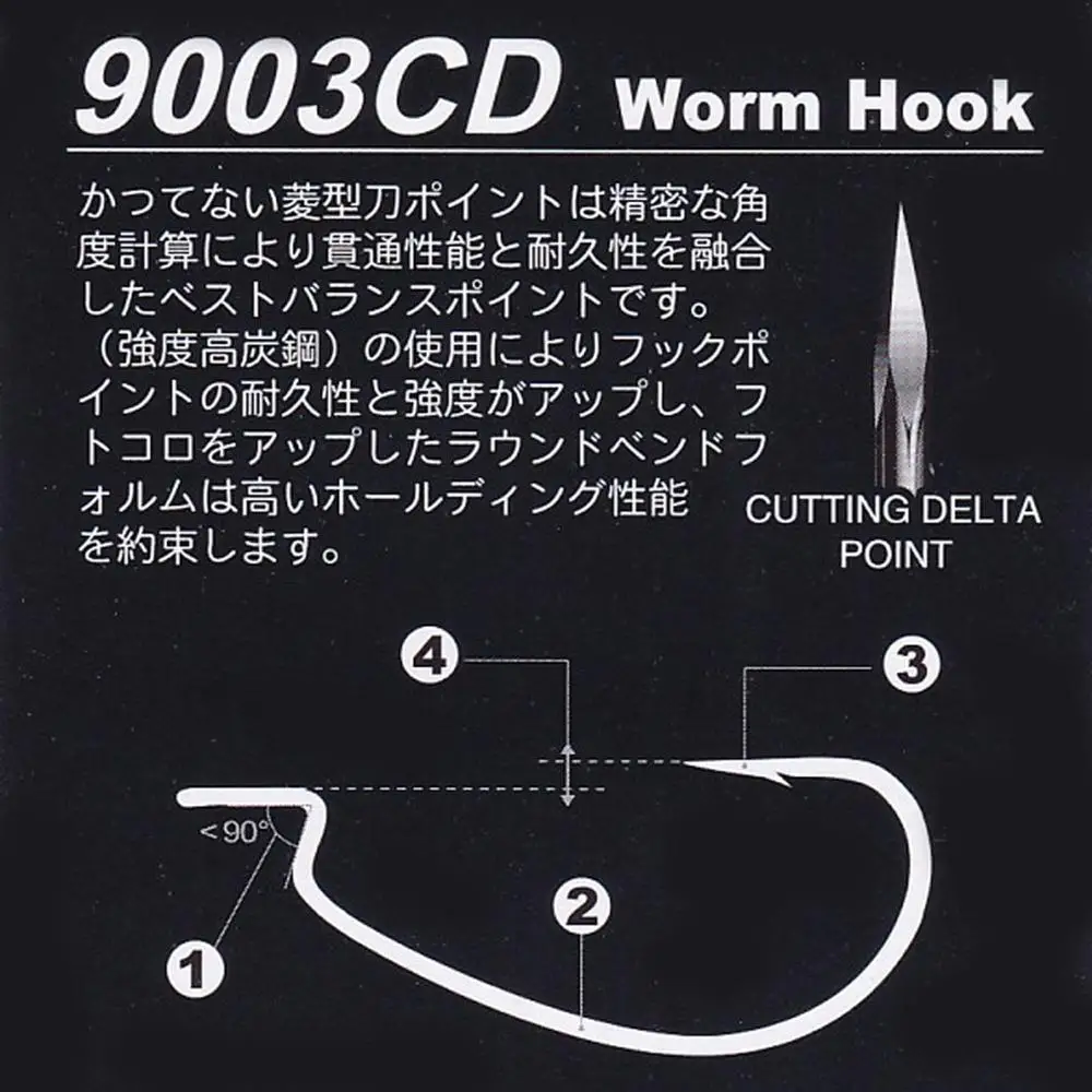 Thetime tamaño 3-5/0 anzuelo de gusano de pesca acero alto en carbono Hamecon Texan anzuelos de manivela compensados para lubina cebo suave accesorios de pesca - imagen 4