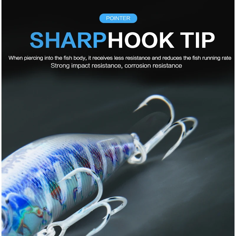 BEARKING-Señuelos de Pesca profesionales, sistema de peso magnético minnow, wobbler, crankbait, colores UV, 63mm, 5g - imagen 5