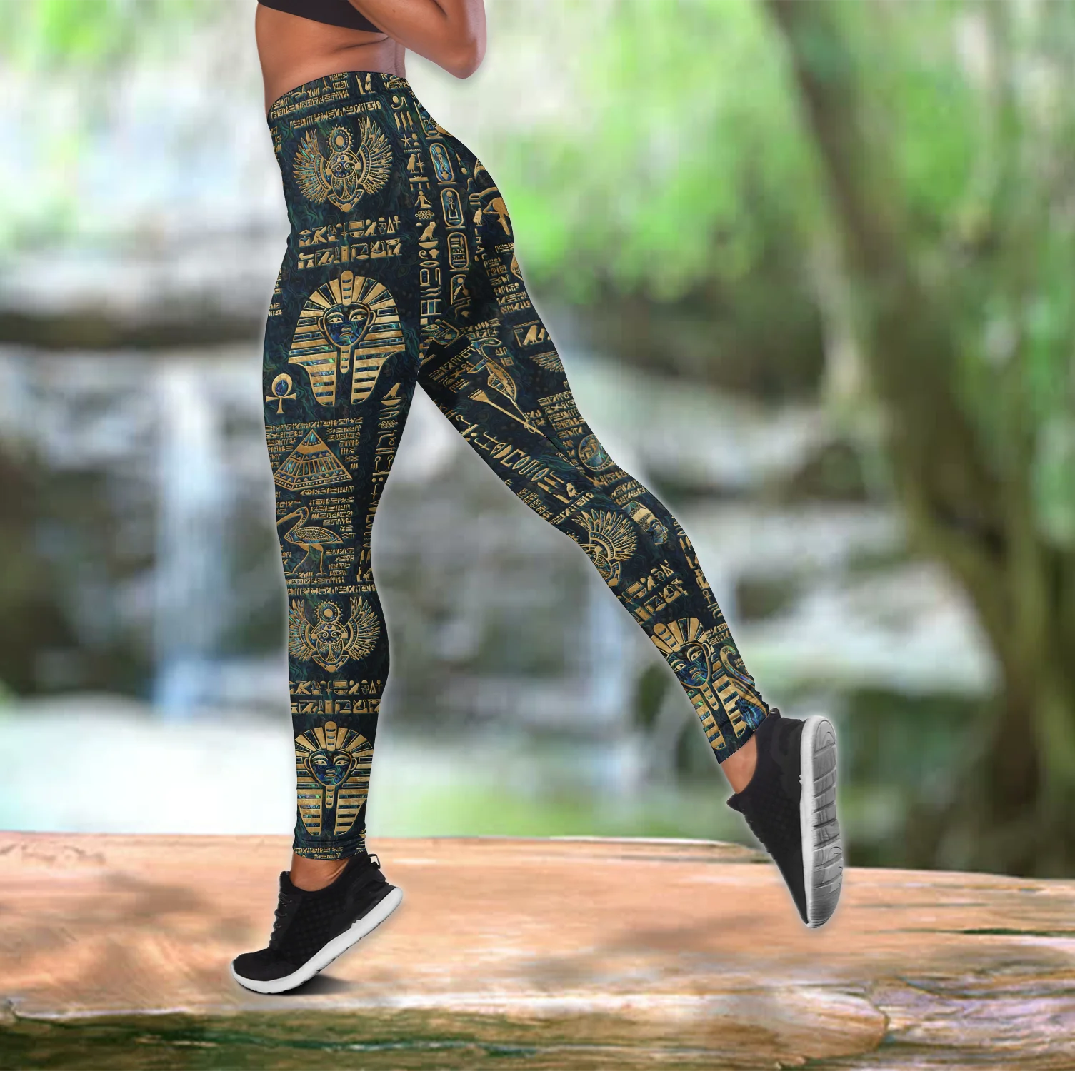 Mallas deportivas LKB-19 – Top 3D jeroglíficos egipcios mujer - imagen 3