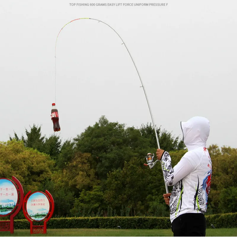Caña De pescar telescópica De fibra De carbono, aparejos De Pesca, caña De pescar De sección corta - imagen 5