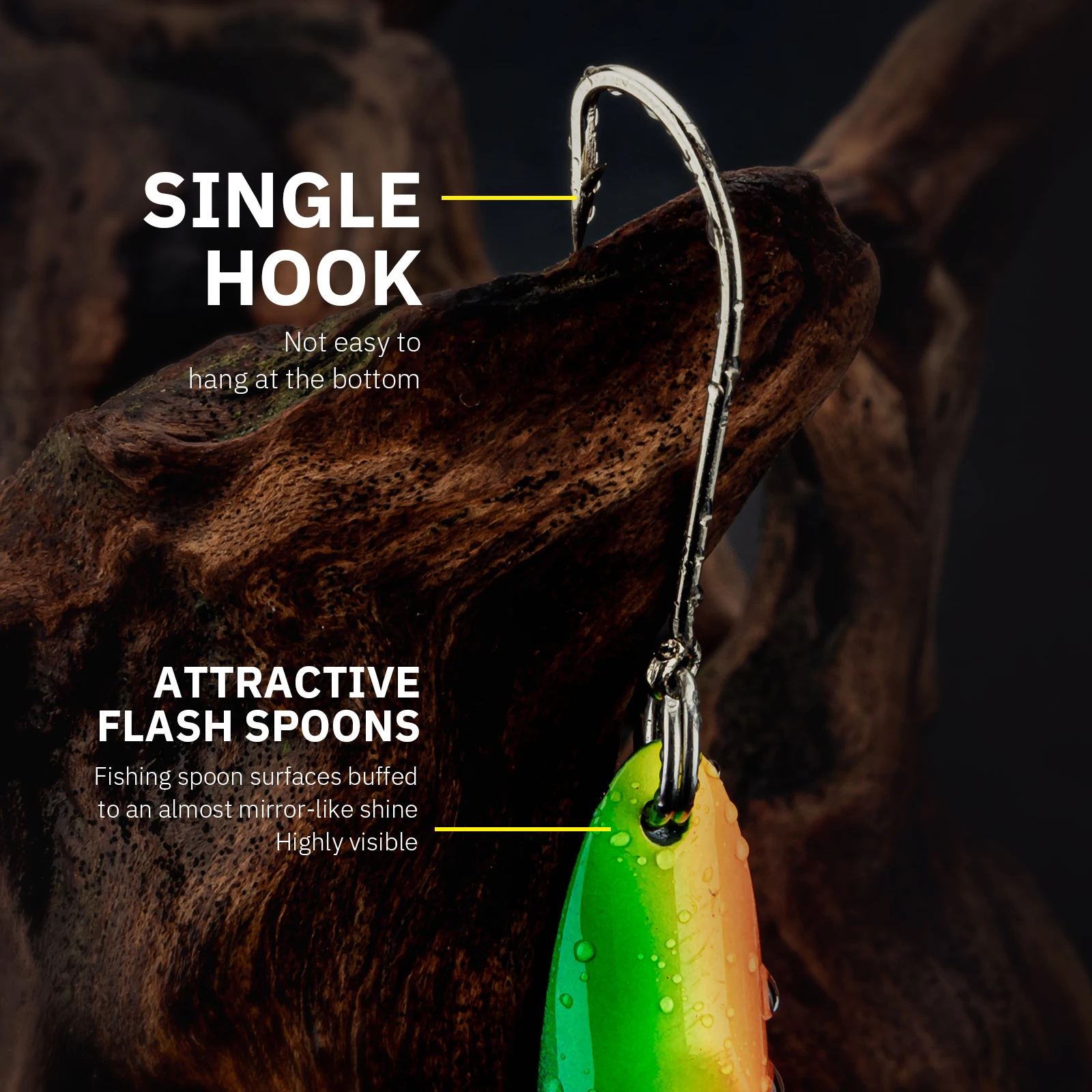 Señuelo de cuchara de pesca de un solo gancho, cebo duro de Metal Artificial, 3,5g, 5g, 7g, 10g, señuelo de lentejuelas para trucha, aparejos de pesca de lubina, 5 unidades por lote - imagen 5