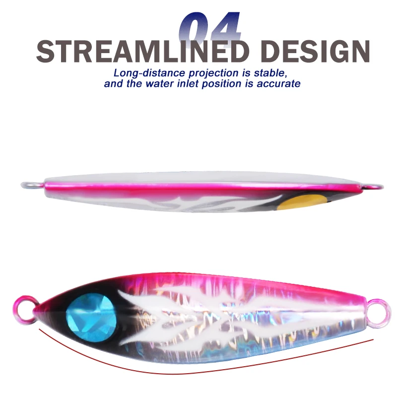 OBSESSION-señuelo Vertical de pesca en mar, cebo Artificial de hundimiento lento, velocidad 80g 120g 150g 200g - imagen 4