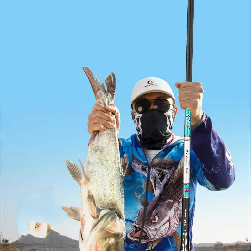 Caña De pescar superligera De carbono, accesorio giratorio, 3,9/4,5/5,4/6,3 m - imagen 5