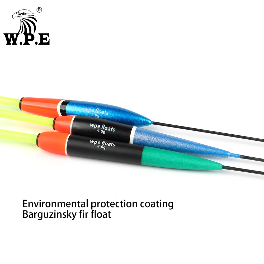 W.P.E flotador de Pesca, boya Vertical, palo ligero, aparejos de Pesca, 4g, 19-24cm, 3 unids/lote por paquete