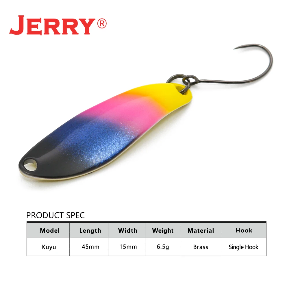 Jerry Kuyu-señuelo cuchara de Pesca, trucha Artificial, cebo giratorio de Metal, 7g, 6,5g, Jig Swimbait, aparejos de Pesca - imagen 3