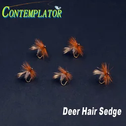 14 #   Moscas secas especiales Dear Hair Sedge para pesca de trucha 5 unids/caja moscas patrón grande Sedge