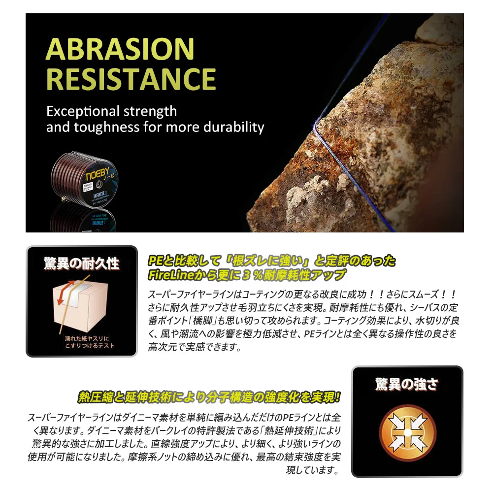 Línea de pesca trenzada NOEBY X8, 1000m, 8-103lb, multifilamento de PE, redecilla para fundición giratoria, carpa, lubina, aparejos de pesca - imagen 4