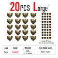 20pcs Large Bronzed
