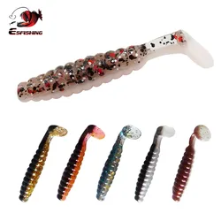 ESFISHING señuelo Shad Crapple 45mm 1,1g 10 Uds cebo suave Pesca Señuelos de Pesca artificiales para lubina trucha plástico silicona