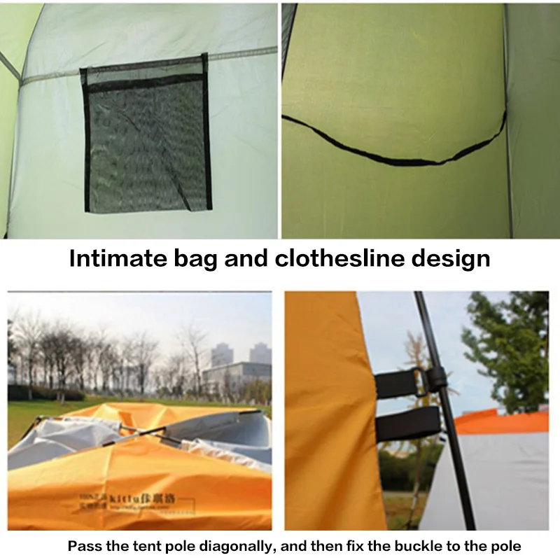 Inodoro de ducha portátil para privacidad, tienda de campaña de pesca Anti-UV, antidesgarro, para descanso al aire libre, tienda de fotografía transpirable, X533G - imagen 3