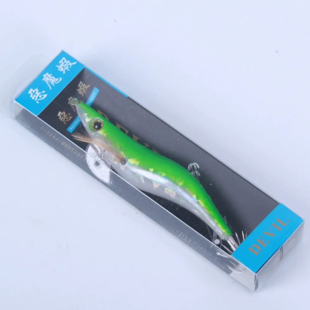 1 gancho de cebo de calamar 3,5. #   Cebo de pulpo Egi de plástico duro de 19g, cebo de sepia Devilfish - imagen 5
