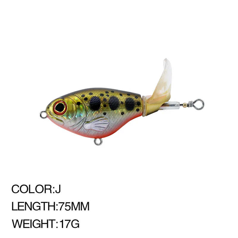 Mavllos Trolling-señuelo Crankbait, 2 unids/bolsa, 17g, 75mm, topwater Swing, Wobbler Tail, cebo de pesca Artificial para lubina de mar - imagen 5