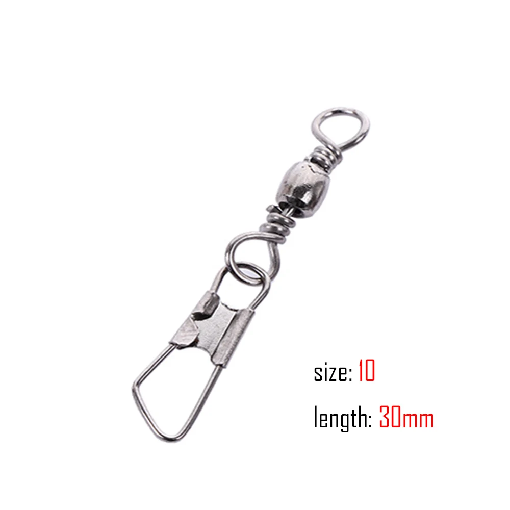 Conector de línea de Pin de pesca de barril de latón, anillos sólidos con enclavamiento, herramienta de aparejos giratorios a presión, nuevo, 100 unids/lote por paquete - imagen 5