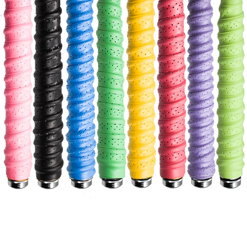 Cinta de envoltura para MANGO de caña de pescar, cinturón absorbente para el sudor, antideslizante, alargar, envolver la raqueta, 6 unids/lote - imagen 4