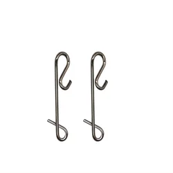 50 unids/lote de conectores sin nudo para sedal de pesca, de acero inoxidable, pasador de bobinado, de 11mm a 21mm