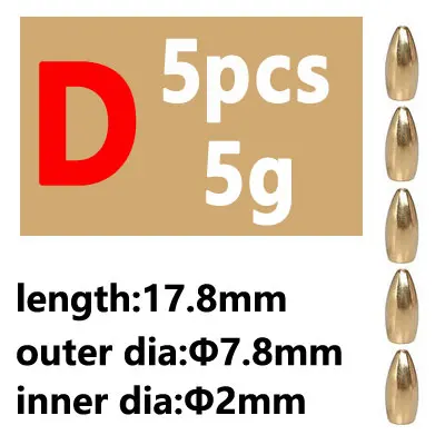 5pcs D type 5g
