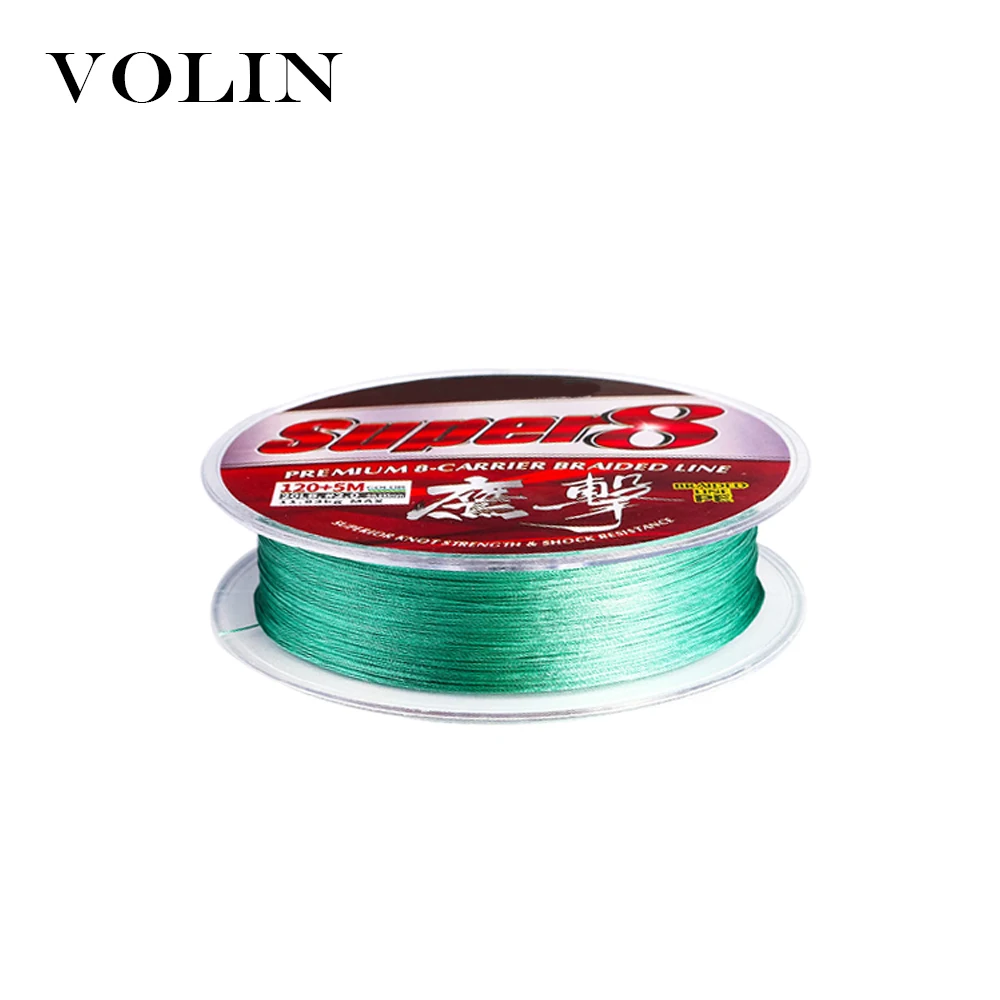 VOLIN-sedal de pesca de 8 tejidos, hilo de pesca trenzado de 120m + 5 8 hebras, multifilamento PE, línea 8, 11, 13, 16, 19, 22kg - imagen 4