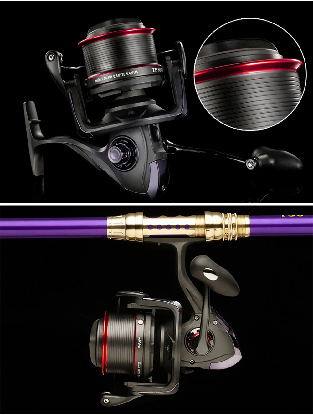 Carrete de pesca grande, serie 8000, 9000, 10000, carretes de pesca giratorios de fundición larga, 4,1: 1, captura de peces, alimentador de carpa, rueda de pesca, nuevo - imagen 5