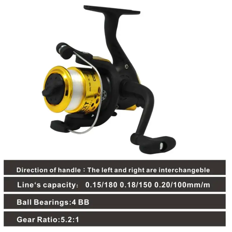 Carrete giratorio ultraligero pequeño con línea de Metal, Mini carrete de pesca en hielo, bobinas de invierno 2023: 1 para pesca de carpa, 5,2 - imagen 5