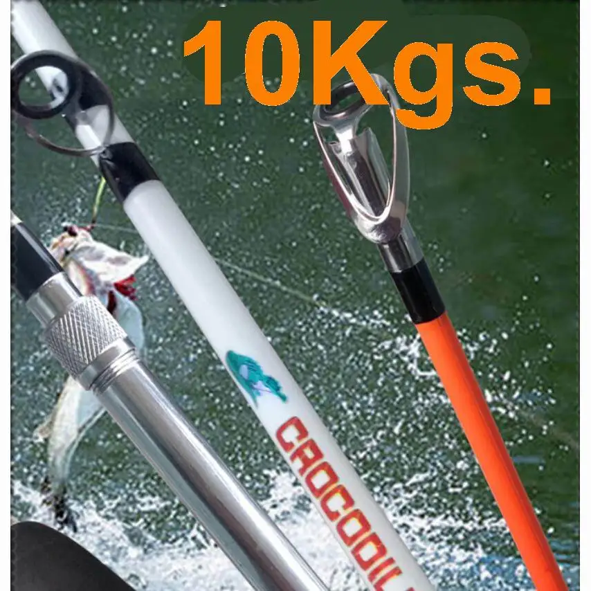 ZZ37 12Kgs Maogan 1,2 m 1,5 m 1,8 m punta de caña de pescar de fibra de vidrio portátil 6mm cebo 100-500g - imagen 4